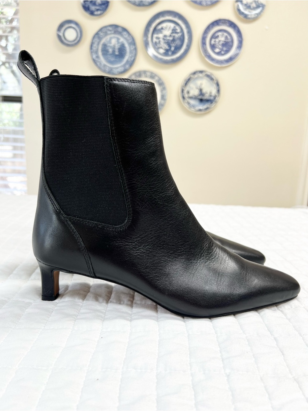 Madewell The Dimes Chelsea Boot Leather in Black Size 9 - Picture 5 of 11